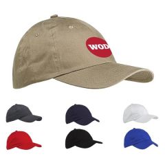 6-Panel Brushed Twill Cap