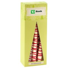 6 Piece Chocolate Pretzel Rod Holiday Boxes - White Chocolat