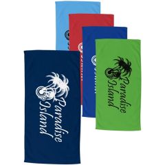 70 Inch  X 35 Inch  Beach Terry Velour Towel Dobby Hem