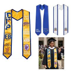 72 Inch Graduation Embroidery Stole
