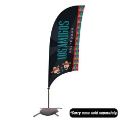 7.5 Ft Value Razor Sail Sign Flag - 1-Sided With Cross Base