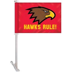 7.5 Inch X 10.5 Inch Single Reverse Custom Car Flag On Premium Staff