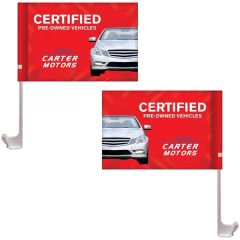 7.5 Inch X 10.5 Inch Stationary Use Double Sided Kp Car Flag