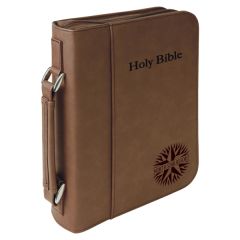 7 1/2 Inch X 10 3/4 Inch Dark Brown Leatherette Book/Bible Cover