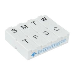 7 Day Pillbox W/Metal Pill Splitter