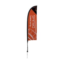 7 Ft Elite Blade Nylon Sail Sign Flag, 1-Sided, Ground Spike