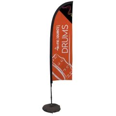 7 Ft Elite Blade Nylon Sail Sign Flag, 1-Sided, Scissor Base