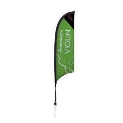 7 Ft Elite Razor Nylon Sail Sign Flag, 1-Sided, Ground Spike