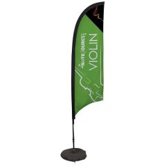 7 Ft Elite Razor Nylon Sail Sign Flag, 1-Sided, Scissor Base