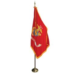 7 Ft Pole/3 Ft X 5 Ft Flag - Marine Corp Indoor Parade