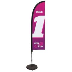 7 Ft Premium Blade Sail Sign Flag, 1-Sided, Scissor Base