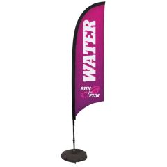7 Ft Premium Razor Sail Sign Flag, 1-Sided, Scissor Base