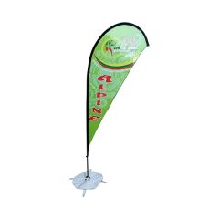 7 Ft Single Sided Fiber Glass and Aluminum Teardrop Flags