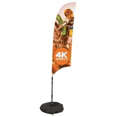 7 Ft Streamline Razor Sail Sign Flag, 1-Sided, 3-Leg Scissor