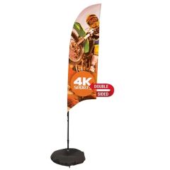7 Ft Streamline Razor Sail Sign Flag, 2-Sided, 3-Leg Scissor