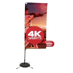 7 Ft Streamline Rectangle Sail Sign Flag, 2-Sided, Scissor