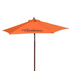 7 Ft Wood Look Tilting Market Umbrella Kit 1 Imprint