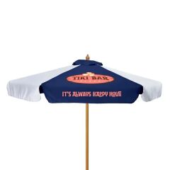 7 Ft Wood Market Umbrella Kit With Valance 2 Imprints