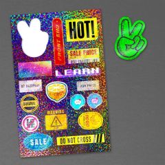 7 Inch X 11 Inch Glitter Sticker Sheet