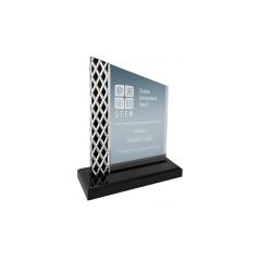 7 Inch Black Unite Diamond Ice Acrylic Award