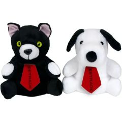 7 Inch Cat /Dog Reversible Puppet & 2 Ties W/ One Color Imprints