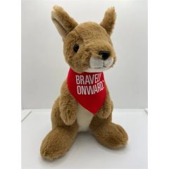 7 Inch Kangaroo With Bandana and One Color Imprint