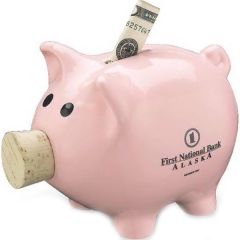 7 Inch L Corky Piggy Bank