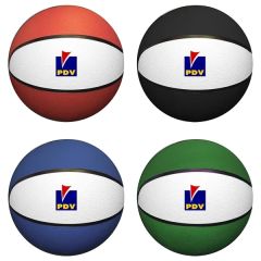 7 Inch Mid-Size Two Tone Rubber Basketball