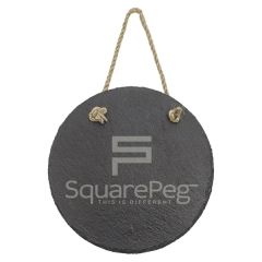 7 Inch Round Slate Decor With Hanger String