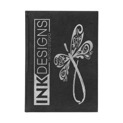 7 Inch X 9 3/4 Inch Black/Silver Leatherette Sketch Book