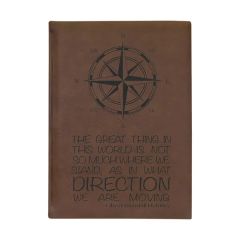 7 Inch X 9 3/4 Inch Dark Brown Leatherette Sketch Book