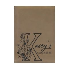 7 Inch X 9 3/4 Inch Light Brown Leatherette Sketch Book