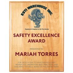 7 Inch X 9 Inch Genuine Cherry Plaque