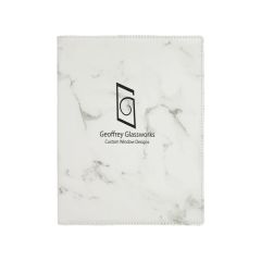 7 Inch X 9 Inch Leatherette Marble Portfolio
