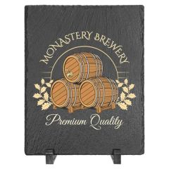 7 Inch X 9 Inch Rectangle Slate Decor With Plastic Ft