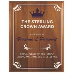 7 Inch X 9 Inch Step-Edge Genuine Walnut Plaque