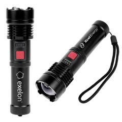 800lm Metal Flashlight With 1500 mAh Rechargeable Battery
