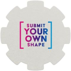 80 Pt Custom Shape Pulpboard Coaster