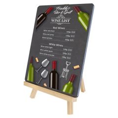 8 1/4 Inch X 9 1/2 Inch Wood/Slate Easel