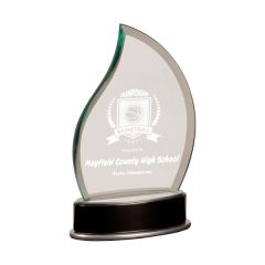 8 3/4 Inch Jade Flame Metro Glass Award