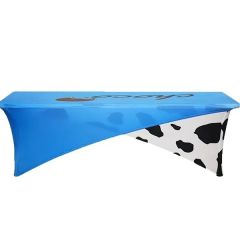 8 Ft Cross-Over Stretch Table Covers In Full Color Overall