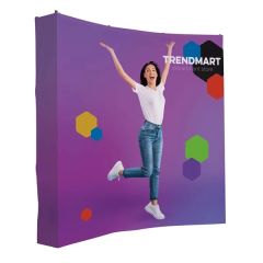 8 Ft Curved Splash Floor Display Wrap Kit Poly Knit