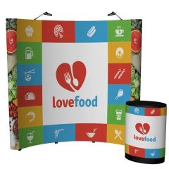 8 Ft Echo Pop-Up Display Kit Mural With Lights