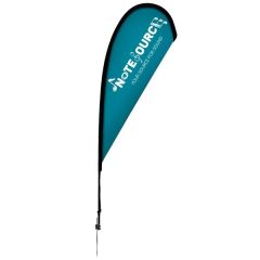8 Ft Elite Teardrop Nylon Sail Sign Flag, 1-Sided, Spike