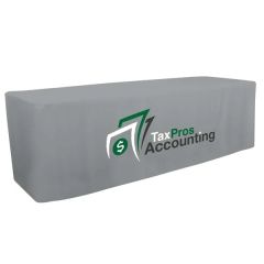 8 Ft Fitted Table Throw Full-Color Front Only