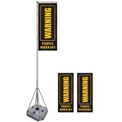 8 Ft Giant Flagpole Kit Double Sided