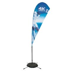 8 Ft Streamline Teardrop Sail Sign Flag, 1-Sided With Scissor