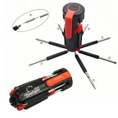 8-In-1 Screwdriver Set With LED Torch Multitool Flashlight