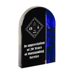 8 Inch Arch Blue Velvet Acrylic