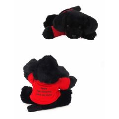 8 Inch Blackie Labrador With T-Shirt and One Color Imprint